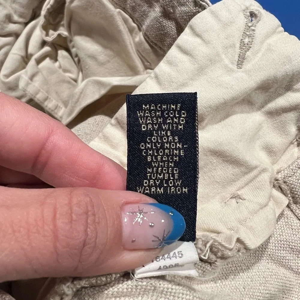 Vintage Banana Republic Women's Size 30/30 Linen Blend Cargo Button Fly Trouser